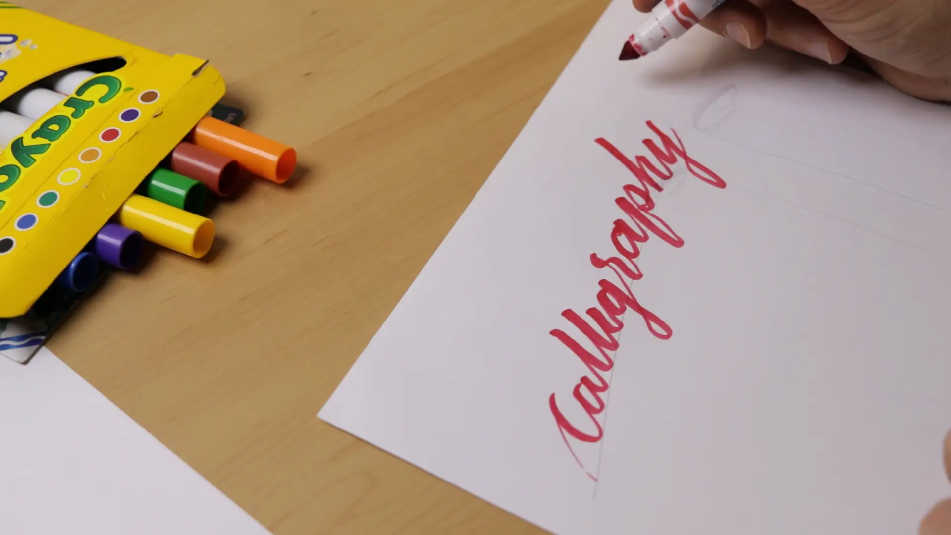 How To Do Calligraphy With Crayola Markers - Lettering Daily