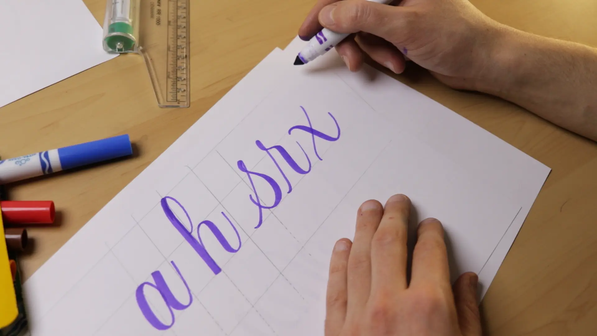 How To Do Calligraphy With Crayola Markers - Lettering Daily