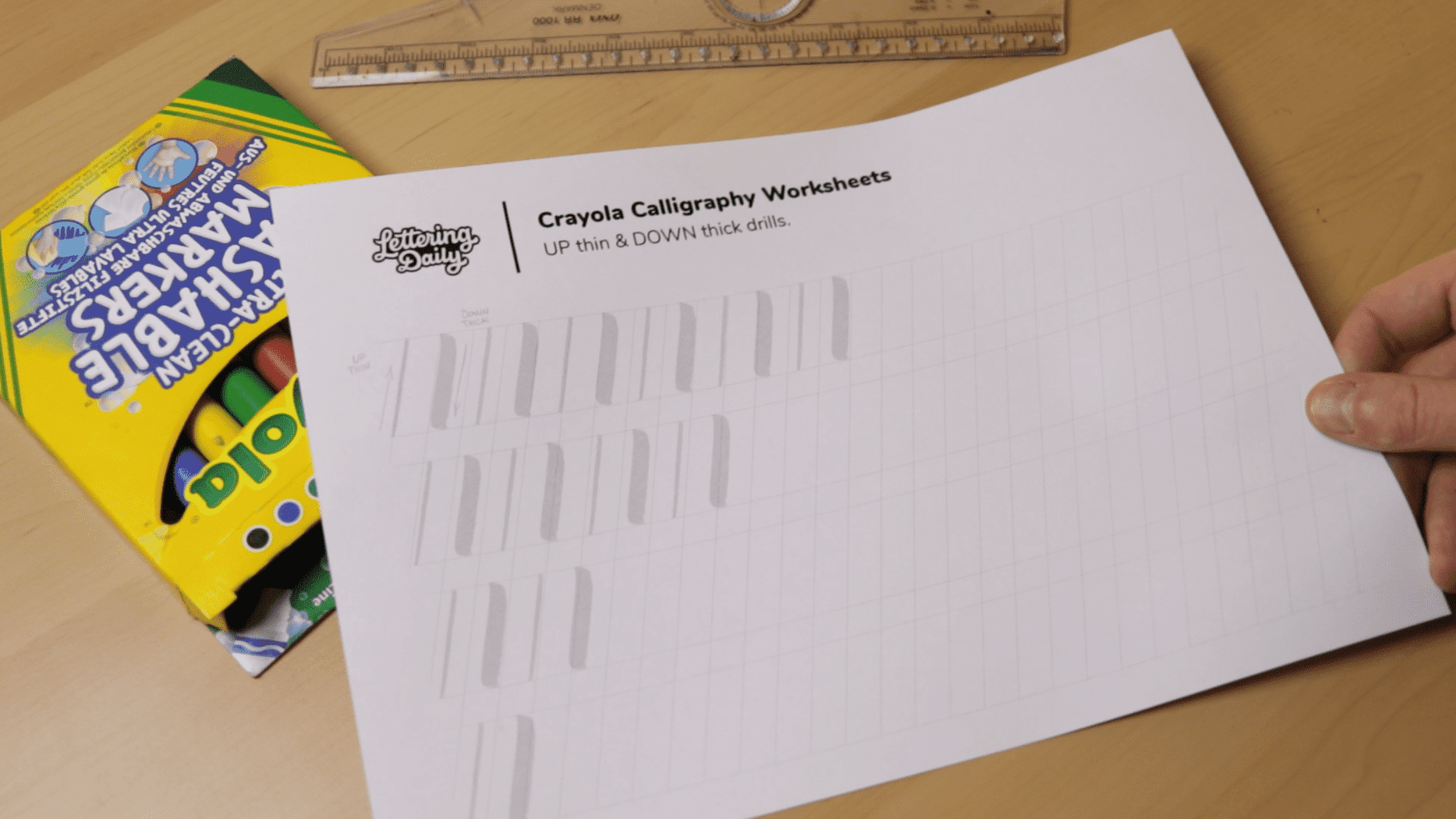 Calligraphy with Crayola – Pretty Prints & Paper