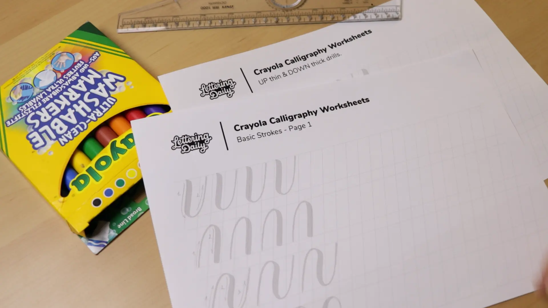 How To Do Calligraphy With Crayola Markers - Lettering Daily