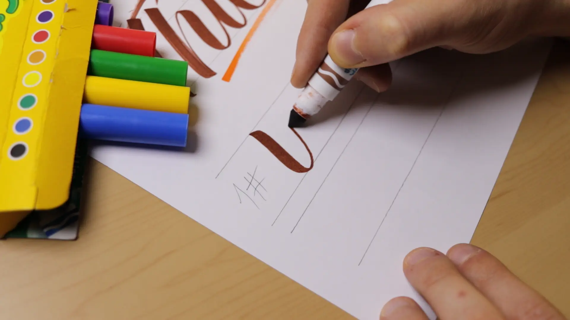 How To Do Calligraphy With Crayola Markers - Lettering Daily