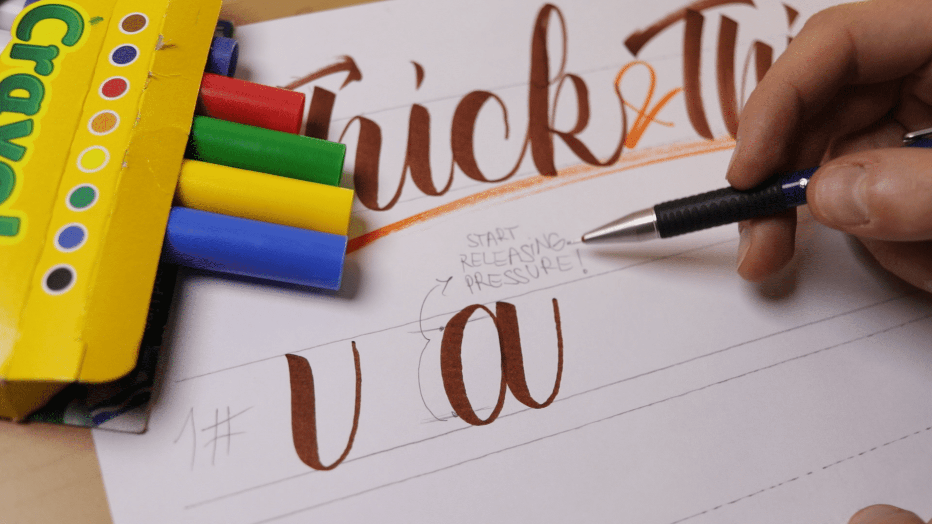 Crayola Calligraphy Tutorial  Easy (and Cheap!) Hand Lettering For  Beginners Using Crayola Markers 