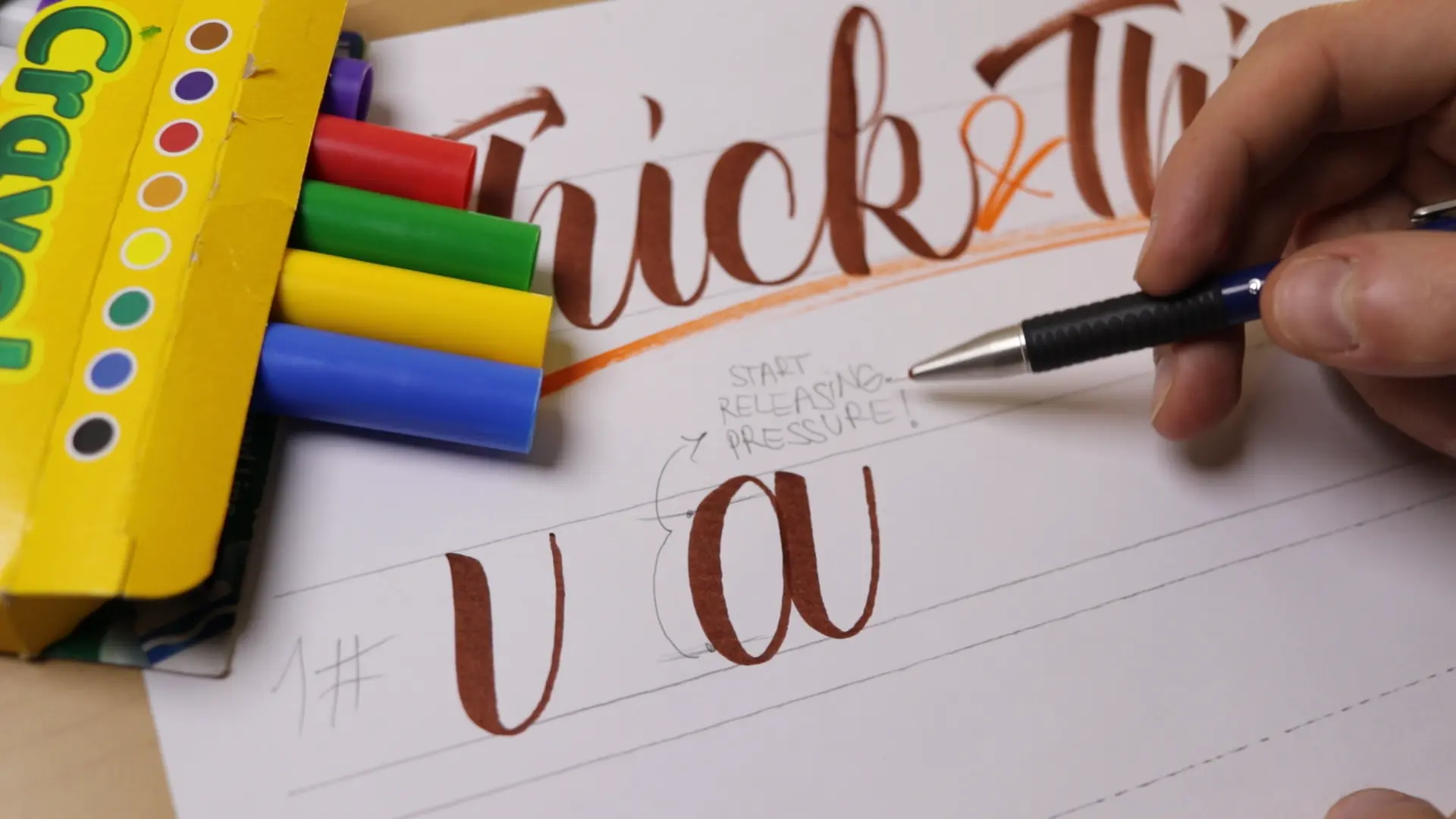 How To Do Calligraphy With Crayola Markers - Lettering Daily