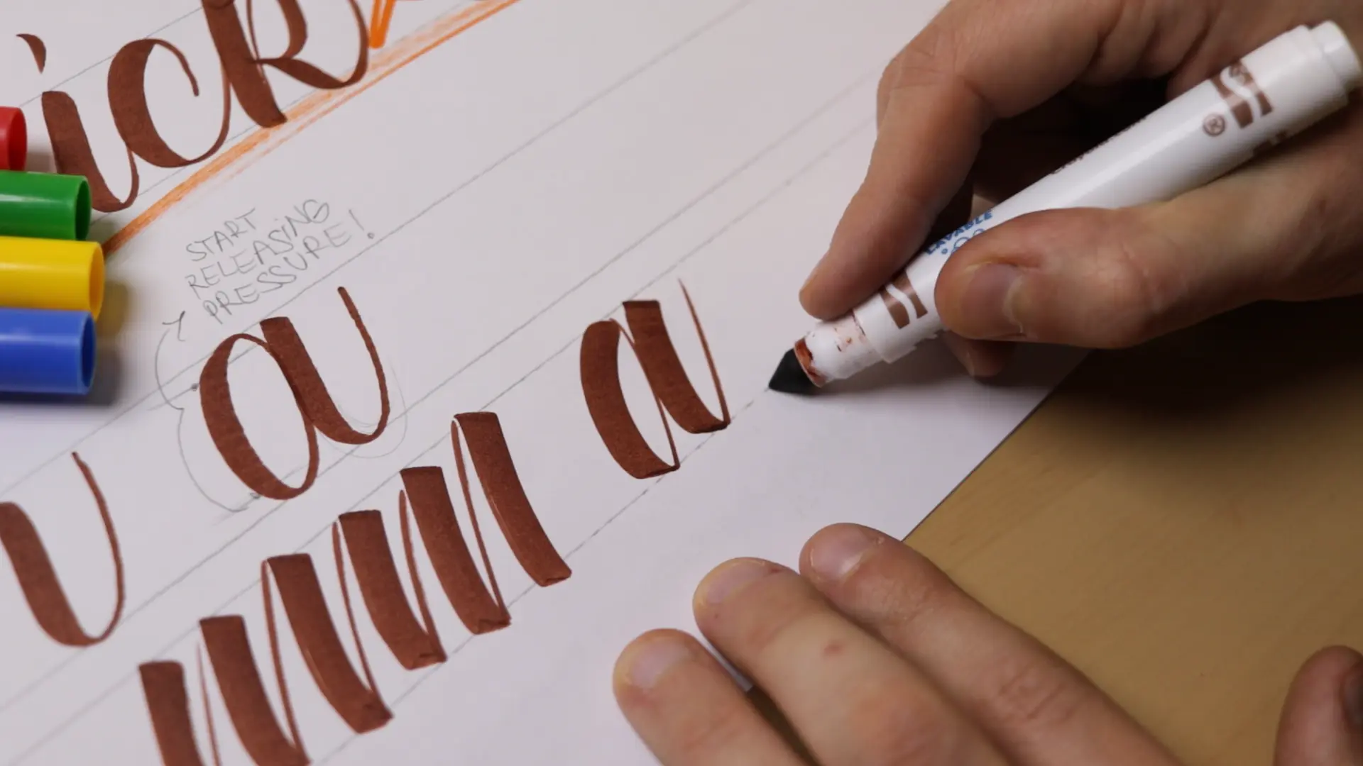 How To Do Calligraphy With Crayola Markers - Lettering Daily