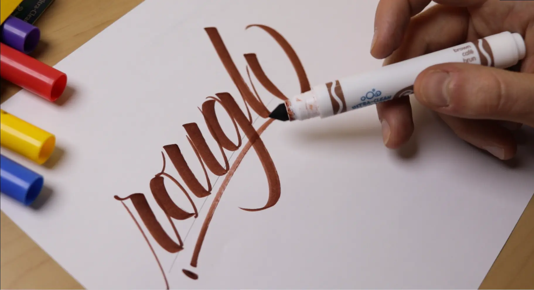 How To Do Calligraphy With Crayola Markers - Lettering Daily