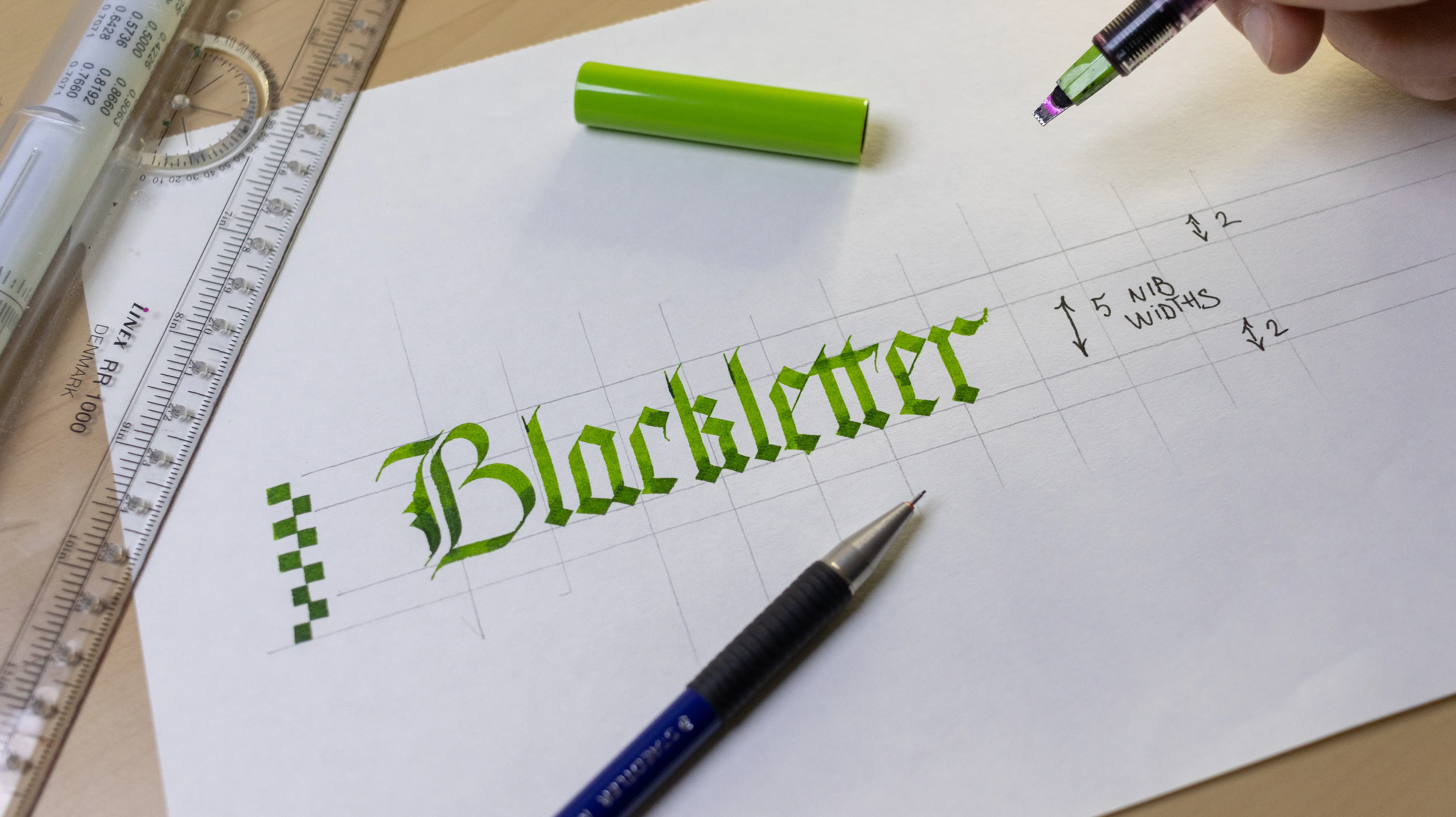 How To Make Calligraphy Guidelines Image 14 - Lettering Daily