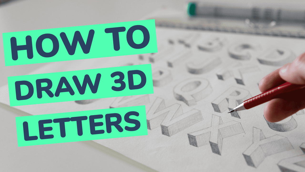 how to draw 3d letter s
