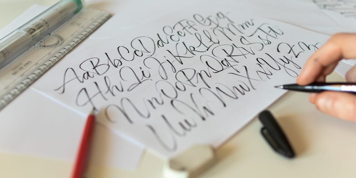 cool handwriting styles alphabet