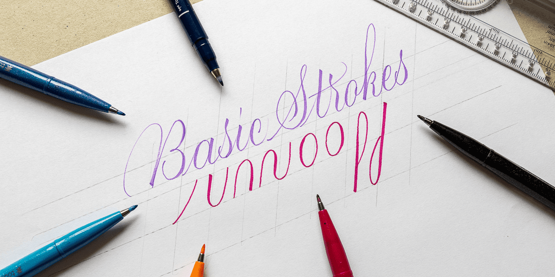 Workbook #1 Basic Strokes Modern Calligraphy Workbook for Small Markers -  Chocolate Musings
