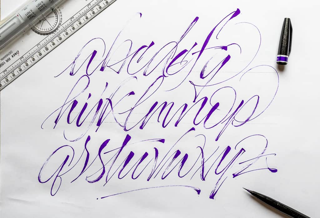 calligraphy handwriting a to z