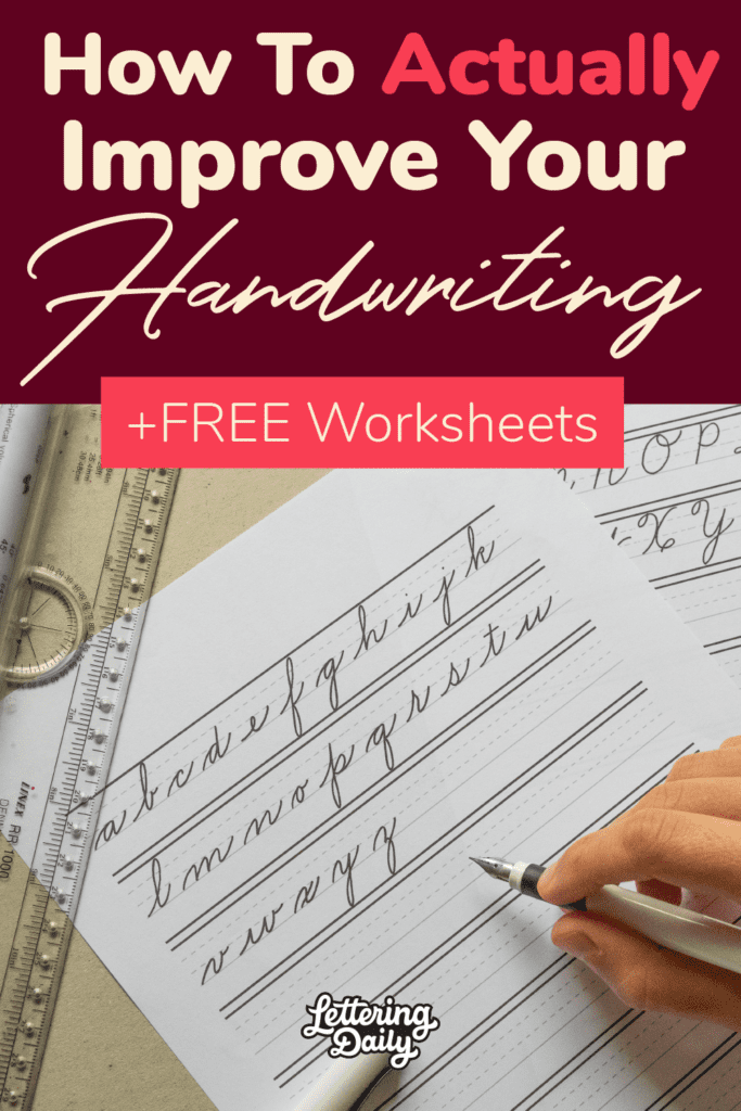 How To Improve Your Handwriting FREE Worksheets Lettering Daily