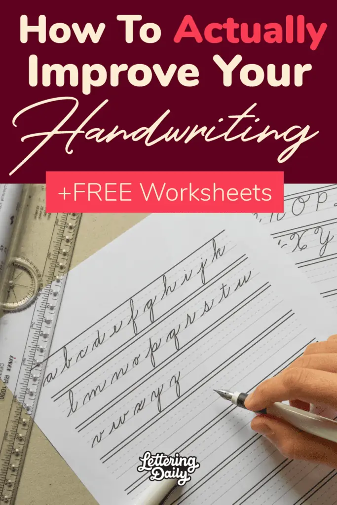 How to improve handwriting Pinterest pin.