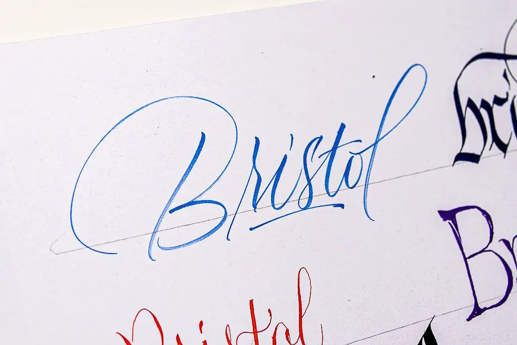 Brush calligraphy on Bristol paper. 