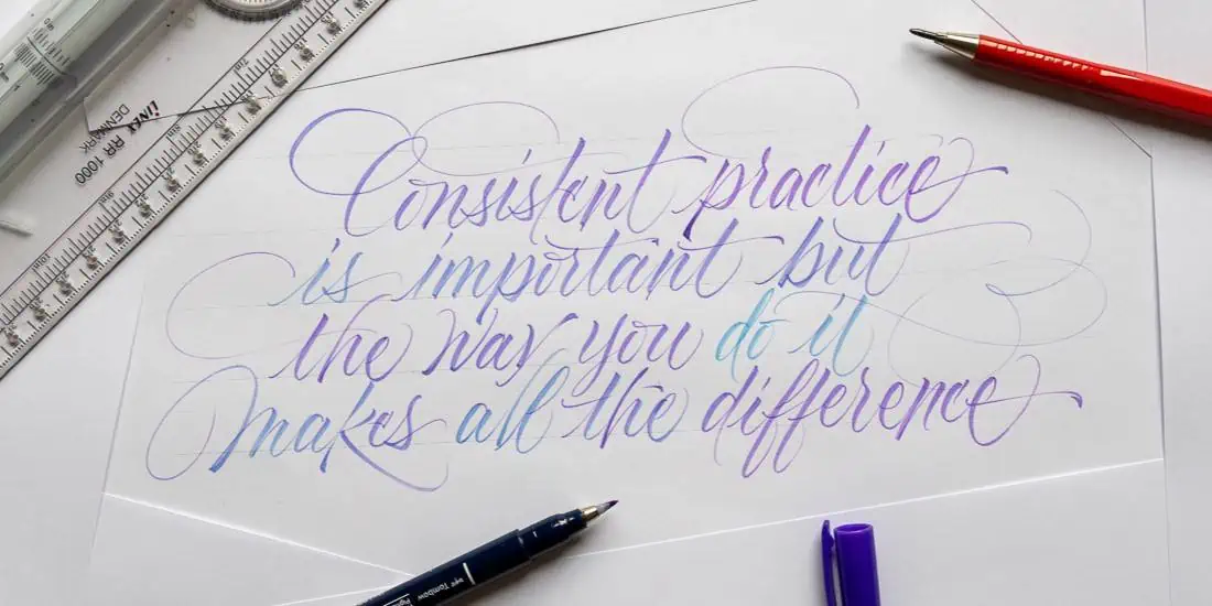 How to practice calligraphy effectively - cover image