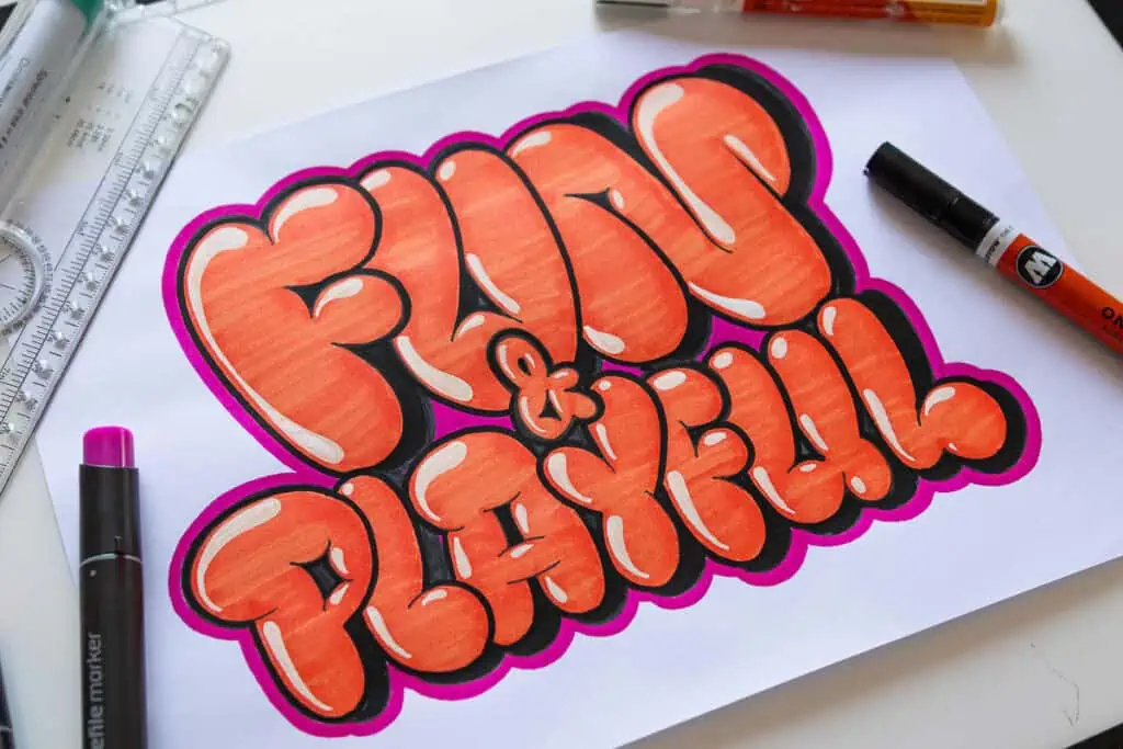 bubble letters are fun and playful