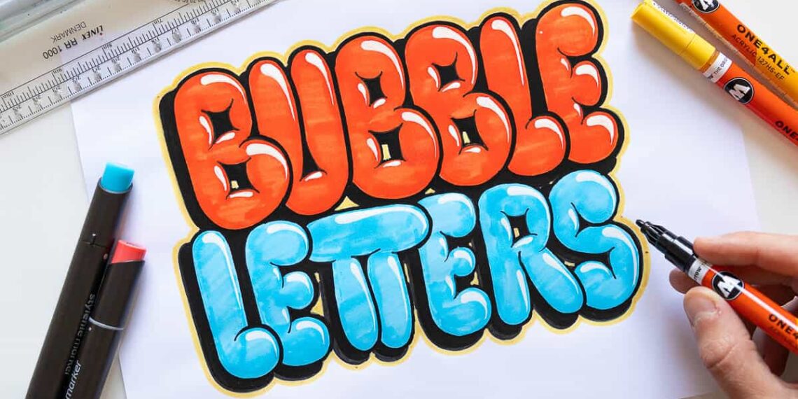 Bubble Letters Alphabet (19 Printable Font Styles)